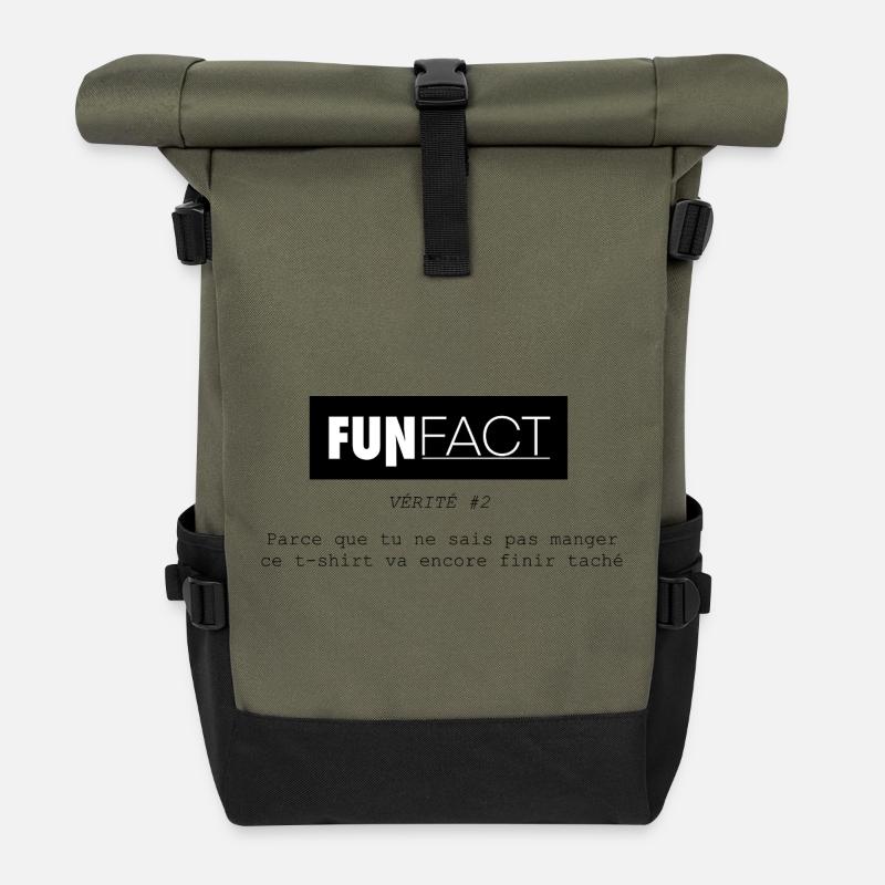 FUNFact_-2 - Sac à dos roll top - olive/noir