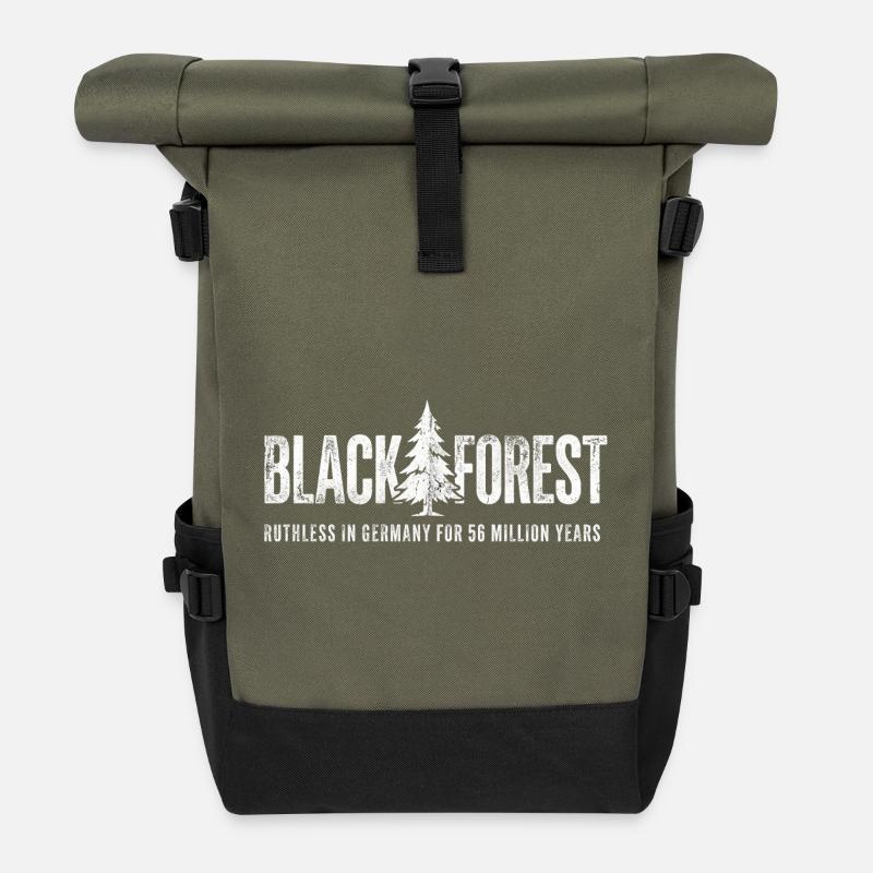 Schwarzwald - Rolltop Rucksack - Olive/Schwarz