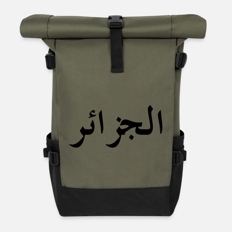 Algérie (V) - Sac à dos roll top - olive/noir