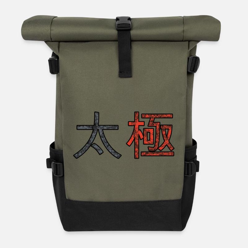 Tai Chi - Sac à dos roll top - olive/noir