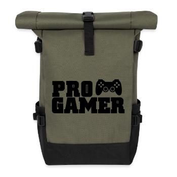 pro gamer - Rolltop Rucksack - Olive/Schwarz - Vorne