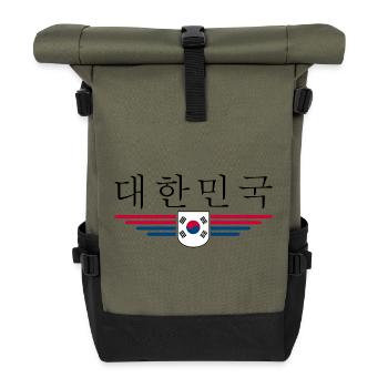 J’aime la Corée du Sud Design T-shirt Outfit - Sac à dos roll top - olive/noir - Devant