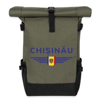 T-shirt Chișinău – L’amour de la capitale - Sac à dos roll top - olive/noir - Devant