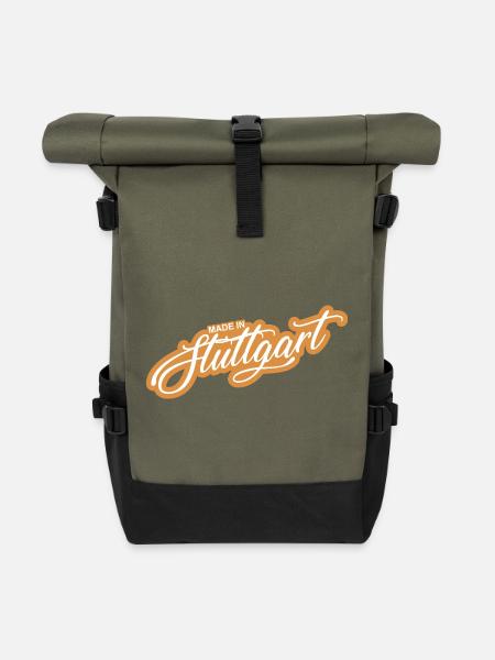 Stuttgart - weil´s Deine Stadt ist! - Rolltop Rucksack - Olive/Schwarz