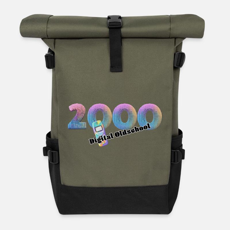 2000 – Mode de vie plus branché et mobile - Sac à dos roll top - olive/noir