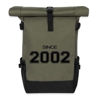 Depuis 2002 année de naissance ou d'évènement - Sac à dos roll top - olive/noir - Devant
