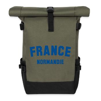 NORMANDIE, France - Sac à dos roll top - olive/noir - Devant