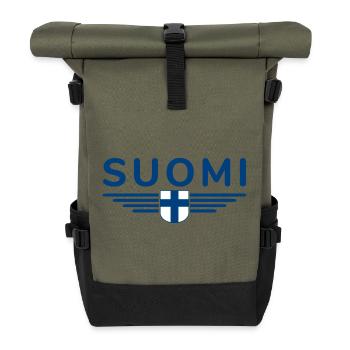 Conception de t-shirts en Finlande – Nordic Style & Nature - Sac à dos roll top - olive/noir - Devant