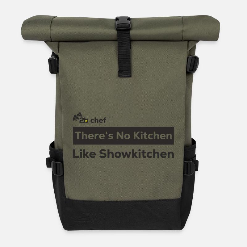 2b chef - Rolltop Rucksack - Olive/Schwarz