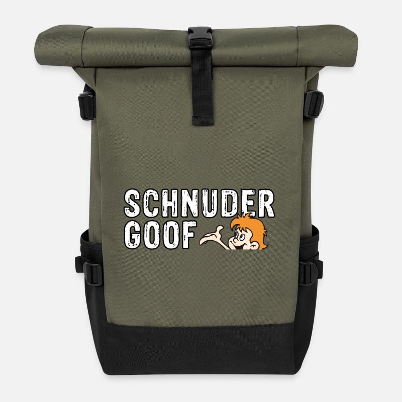Schnudergoof Lausbub - Rolltop Rucksack - Olive/Schwarz