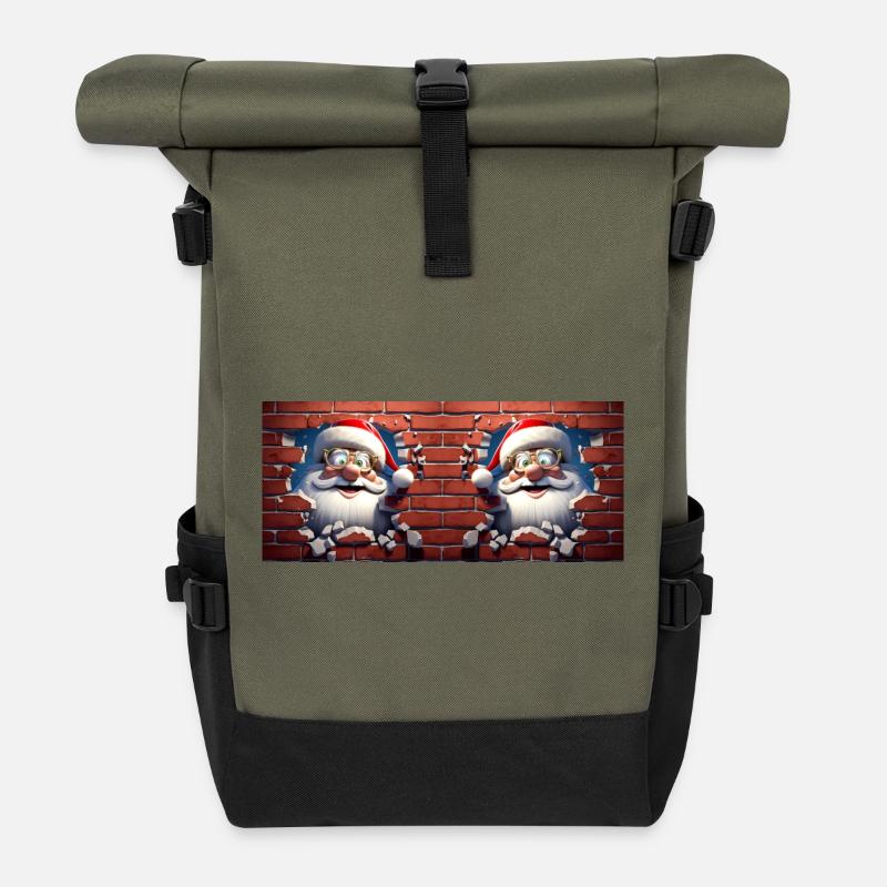 Santa Clause Tasse - Rolltop Rucksack - Olive/Schwarz