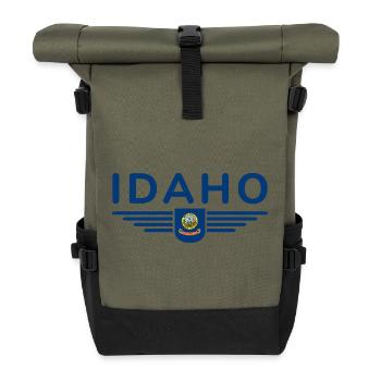 Idaho Fan T-Shirt – Nature & Adventure - Sac à dos roll top - olive/noir - Devant