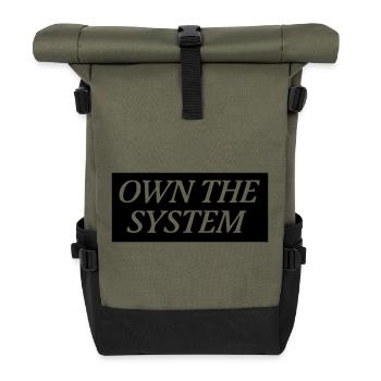 Own the System - Das eigene System - Rolltop Rucksack - Olive/Schwarz - Vorne
