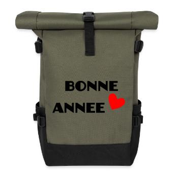 HAPPY NEW YEAR. NEW YEAR'S EVE. NEW YEAR - Roll Top Backpack - olive/black - Front