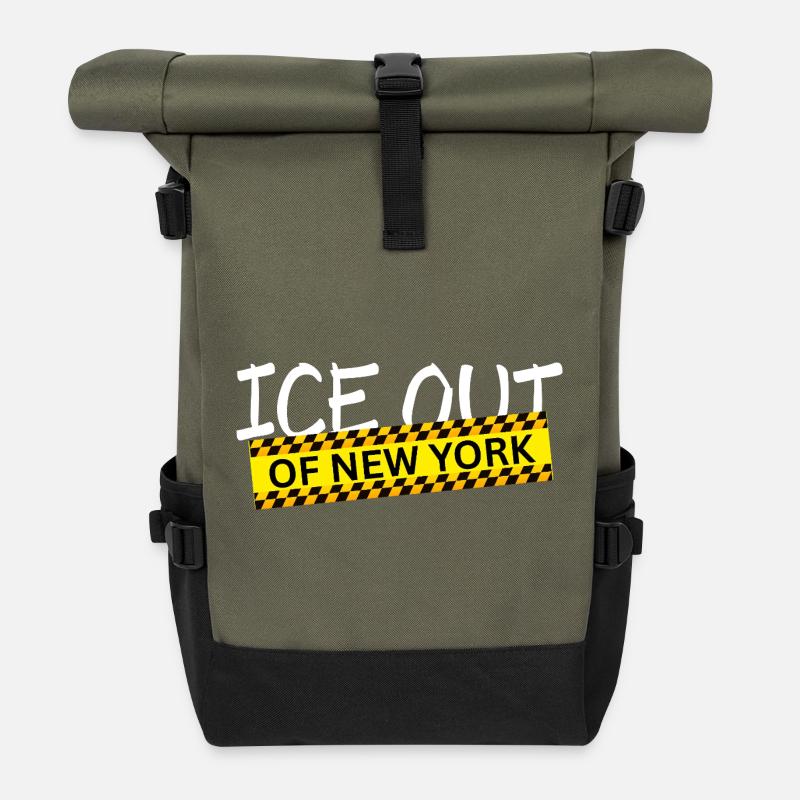 Out of New York - Roll Top Backpack - olive/black