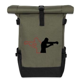 Boxen - Rolltop Rucksack - Olive/Schwarz - Vorne
