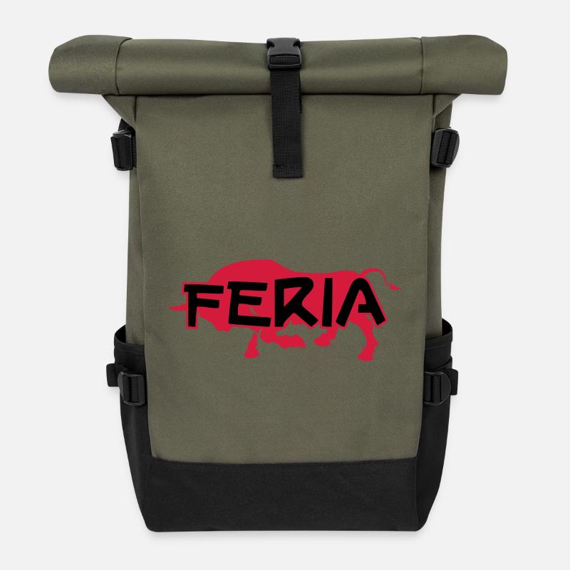 Feria - Sac à dos roll top - olive/noir