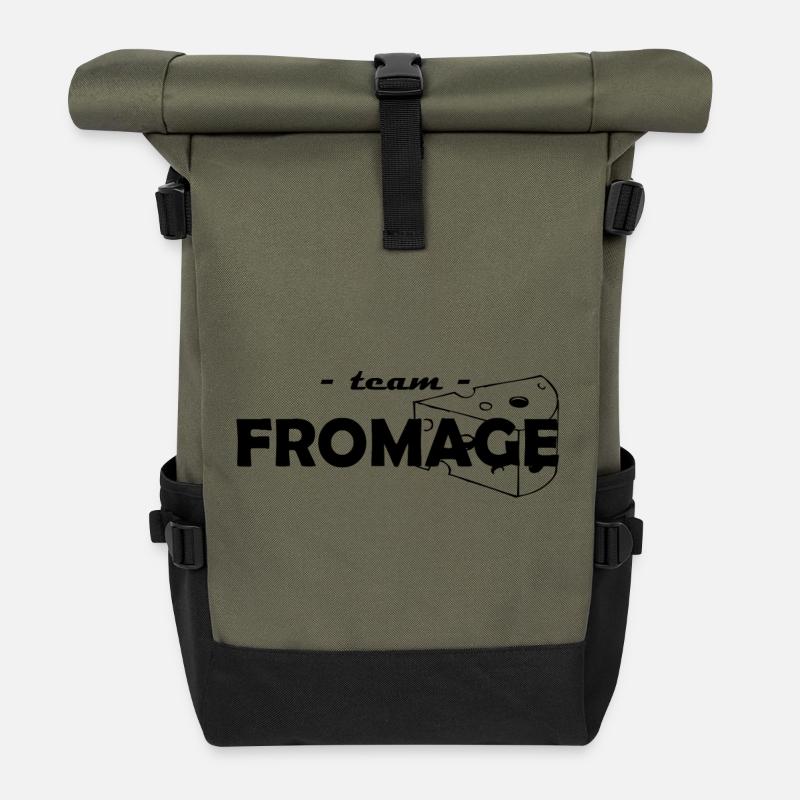 Team Cheese - Roll Top Backpack - olive/black