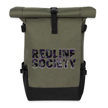Redline Society Tuning Camo Purple Graffiti Design - Sac à dos roll top - olive/noir - Devant