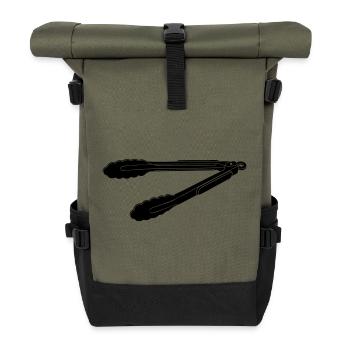 Silhouette des pinces barbecue - Sac à dos roll top - olive/noir - Devant
