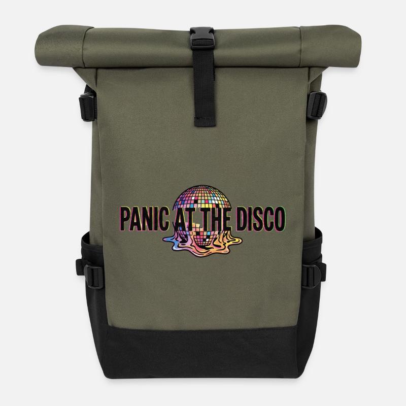 panic-at-the-disco - Roll Top Backpack - olive/black