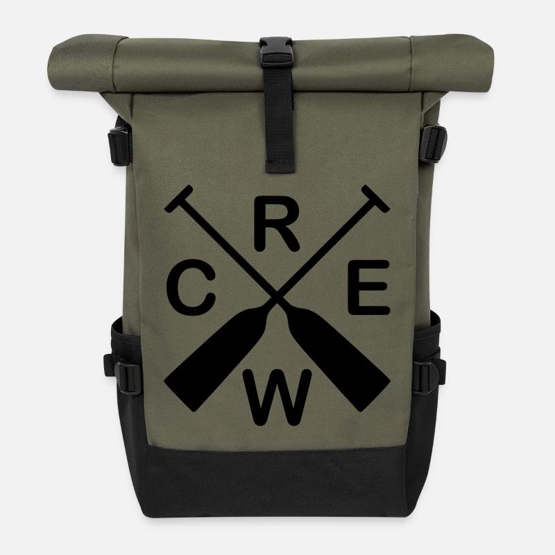 Drachenboot Crew - Rolltop Rucksack - Olive/Schwarz