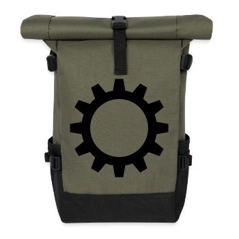 Zahnrad - Rolltop Rucksack - Olive/Schwarz - Vorne