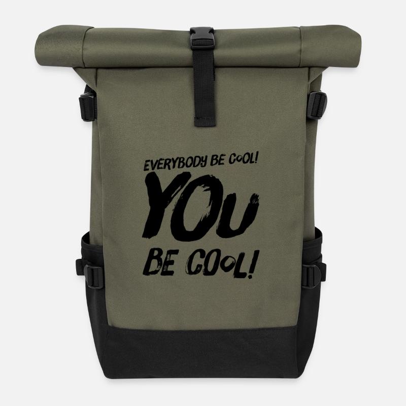 tout le monde serait cool # 5 citation culte - Sac à dos roll top - olive/noir
