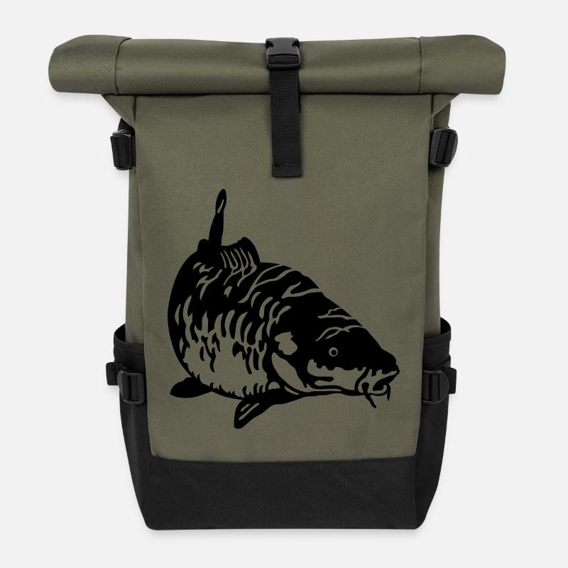 Karpfen - Rolltop Rucksack - Olive/Schwarz