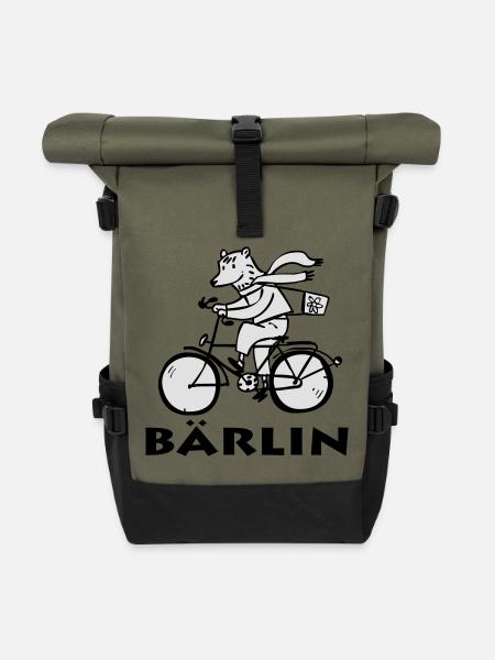 Berliner Bär / Bärliner Bär - Rolltop Rucksack - Olive/Schwarz