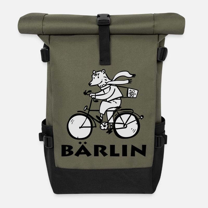 Berliner Bär / Bärliner Bär - Rolltop Rucksack - Olive/Schwarz