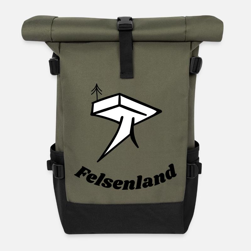 Terre rocheuse - Sac à dos roll top - olive/noir