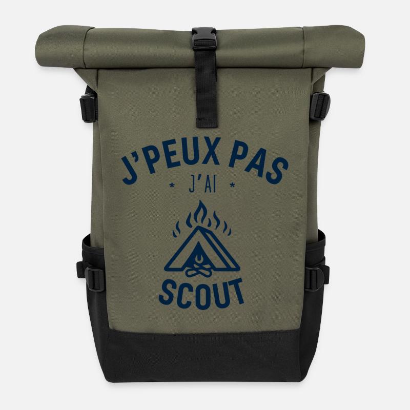 J peux pas j ai Scout - Sac à dos roll top - olive/noir