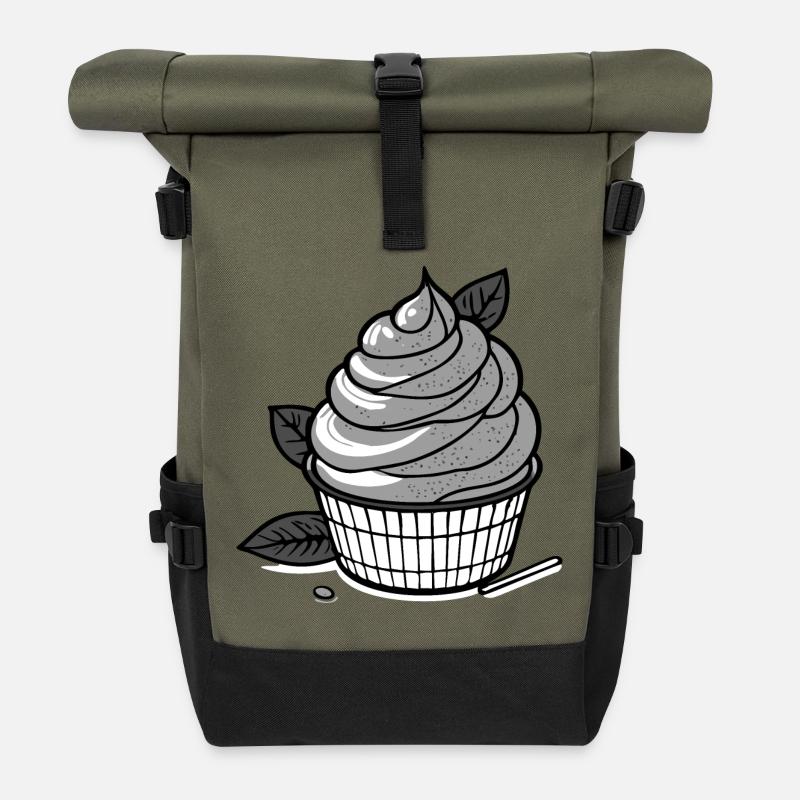 Matcha IceCream - Rolltop Rucksack - Olive/Schwarz
