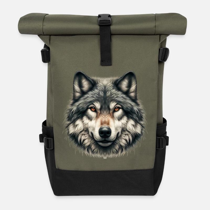 Wolf - Rolltop Rucksack - Olive/Schwarz