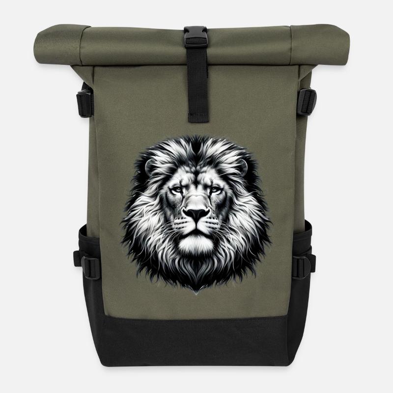 Löwe - Rolltop Rucksack - Olive/Schwarz