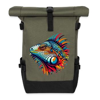 Leguan - Rolltop Rucksack - Olive/Schwarz - Vorne