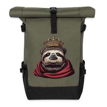 Roi des paresseux cool - Sac à dos roll top - olive/noir - Devant