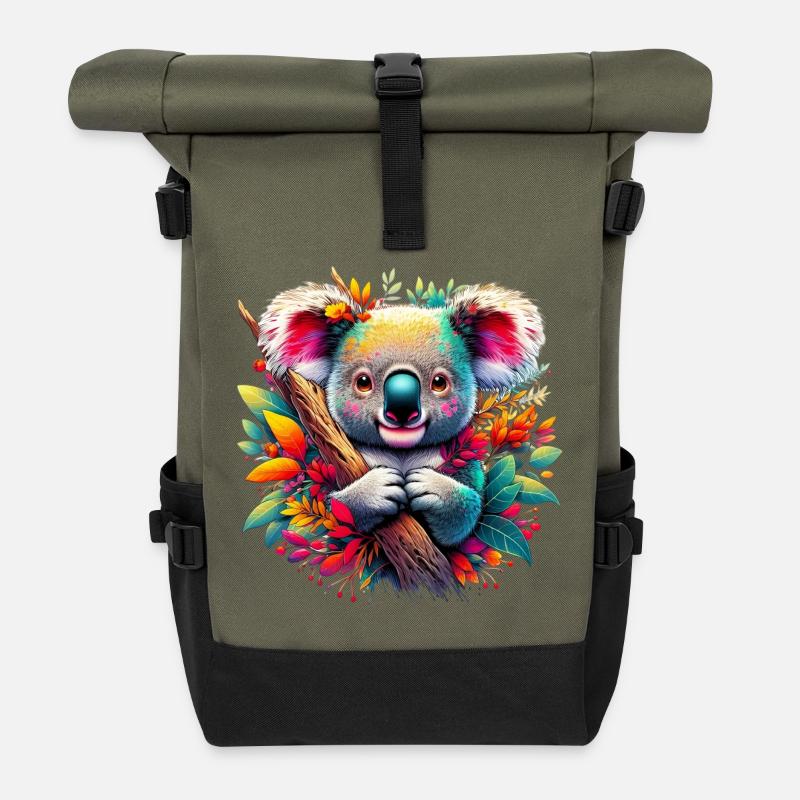 Koala - Rolltop Rucksack - Olive/Schwarz