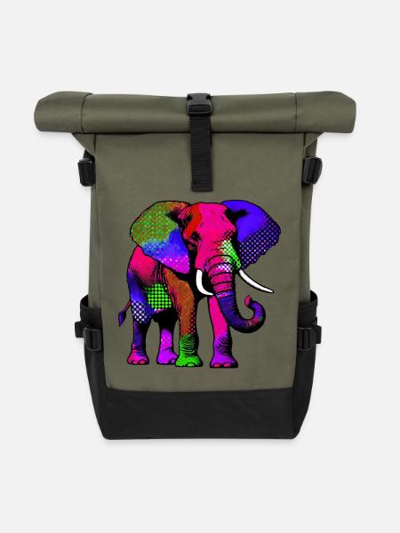 Elefant - Rolltop Rucksack - Olive/Schwarz