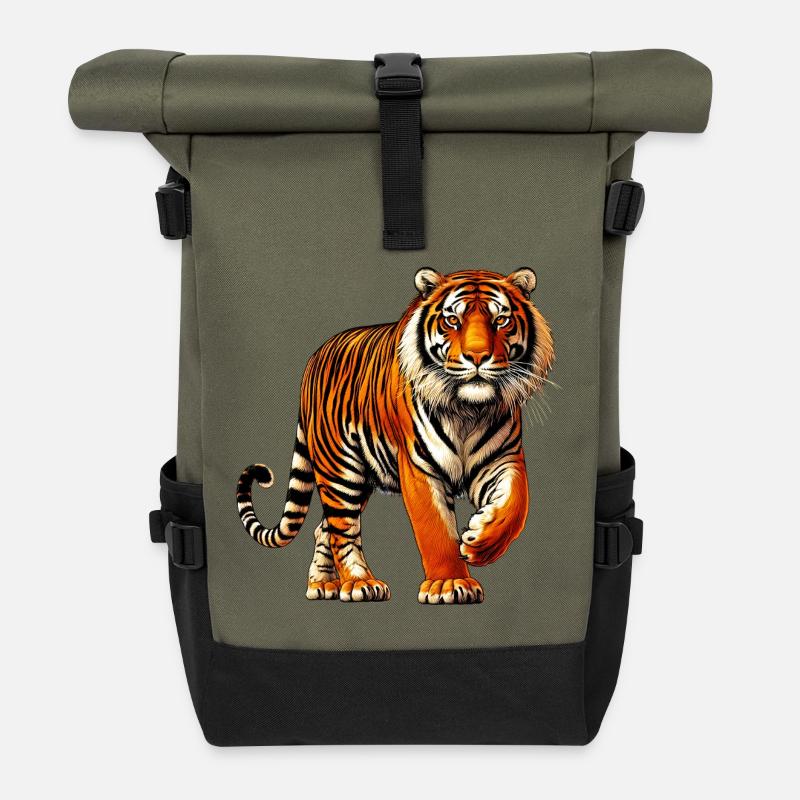 Tiger - Rolltop Rucksack - Olive/Schwarz