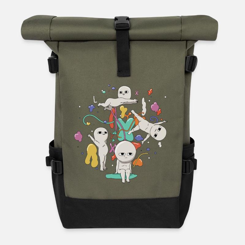 Hallucination - Sac à dos roll top - olive/noir
