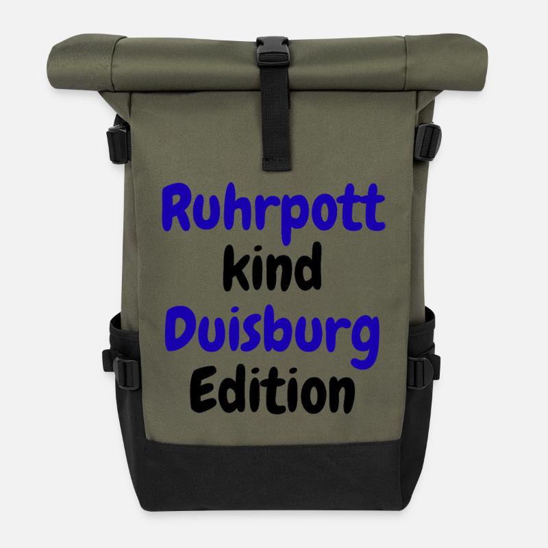 Ruhrpott Kind - Édition Duisbourg - Sac à dos roll top - olive/noir