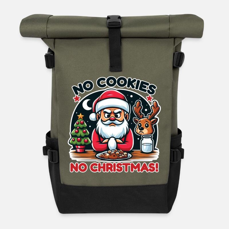Weihnachtlicher Punsch-Sarkasmus Humor - Rolltop Rucksack - Olive/Schwarz