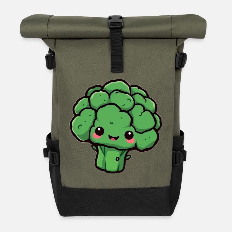 Brocoli - Sac à dos roll top - olive/noir