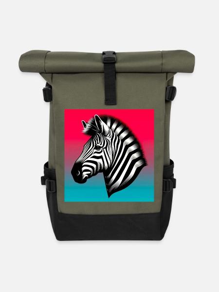 Zebra - Rolltop Rucksack - Olive/Schwarz