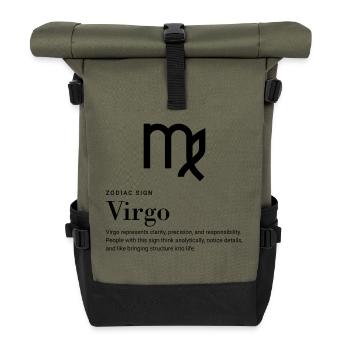 Virgo - Zodiac sign - Roll Top Backpack - olive/black - Front