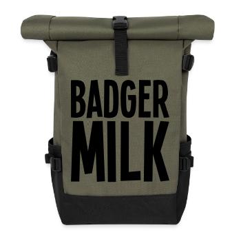 Lait de blaireau uniquement - Sac à dos roll top - olive/noir - Devant