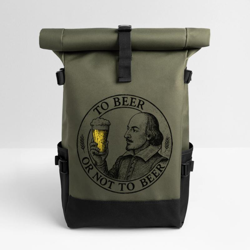 Bier oder nicht Bier Rolltop Rucksack