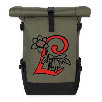 Symbol L - Roll Top Backpack - olive/black - Front